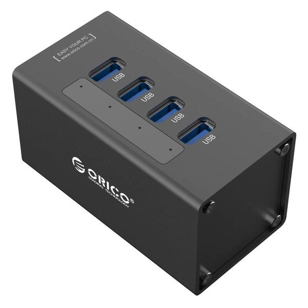 Rettidig mini æstetisk 4 Port USB 3.0 HUB with 12V power adapter - Orico