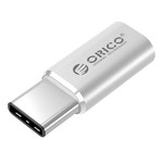 Orico Micro USB naar Type-C Converter Adapter - Aluminium Zilverkleurig