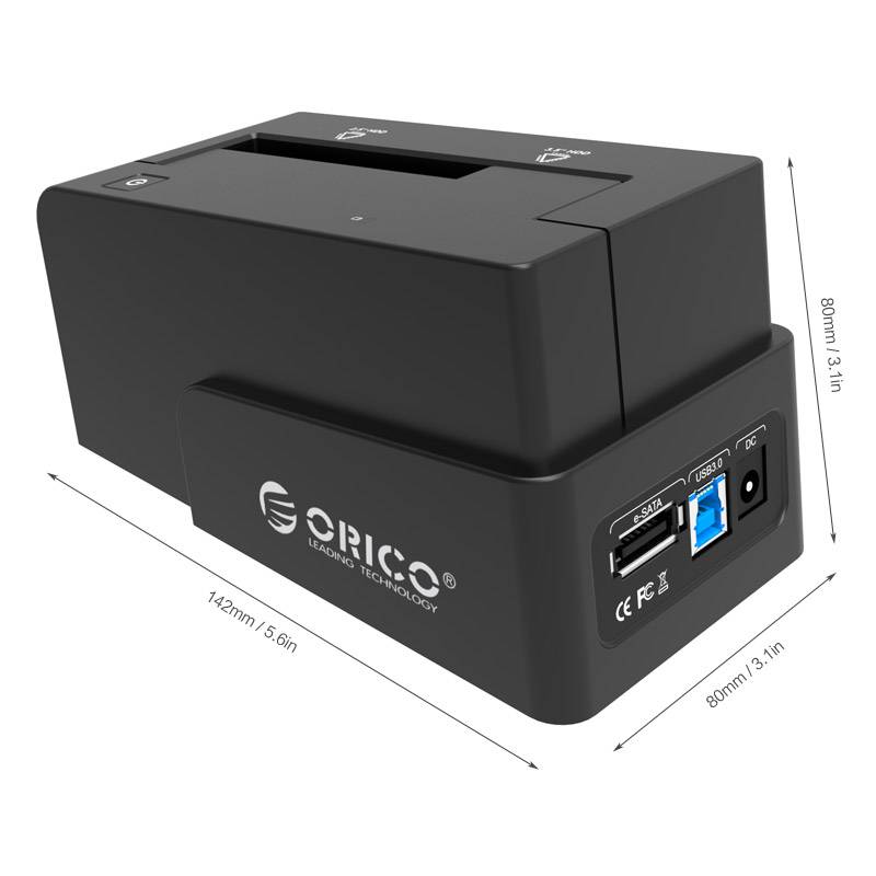 USB 3.0 and eSATA HDD / SDD Docking Station for 2.5 and 3.5 inch hard drives - Orico