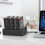 Orico 4 Bay SATA zu USB 3.0 externer HDD-Dockingstation mit doppeltem / klonen Multifunktionsschacht