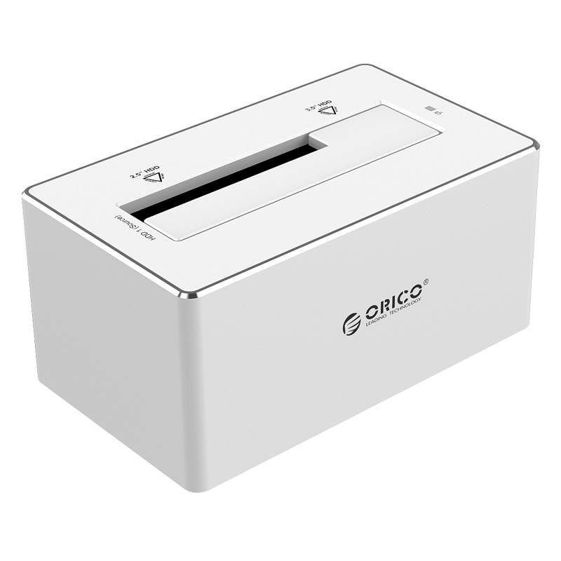 Orico Aluminum External Hard Drive Docking Station For 2 5 3 5 Inch Hdd Sdd Usb3 0 Silver White Mac Style Orico