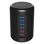 Orico 4 Port câble USB 3.0 Hub Tour 2x chargeur intelligent Chargeur inclus 1m USB 3.0 - noir