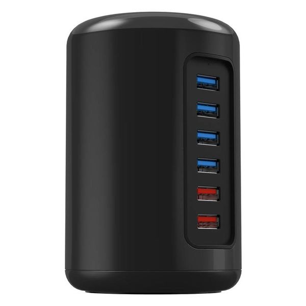 Orico 4 ports USB 3.0 Tower Hub with 2x Smart Charger Charger incl 1m USB 3.0 cable - black