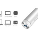 Orico Aluminium Superspeed USB 3.0 auf Gigabit-Ethernet-Adapter - inkl. USB 3.0 Typ A auf Typ-A / C-Kabel - 10/100 / 1000 Mbps - Silber Metallic