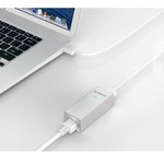 Orico aluminium USB3.0 naar gigabit ethernet adapter - type-A naar type-A/type-C kabel - zilver