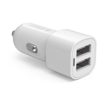 Orico 12V / 24V USB car charger 2 port 3.4A 17W - white