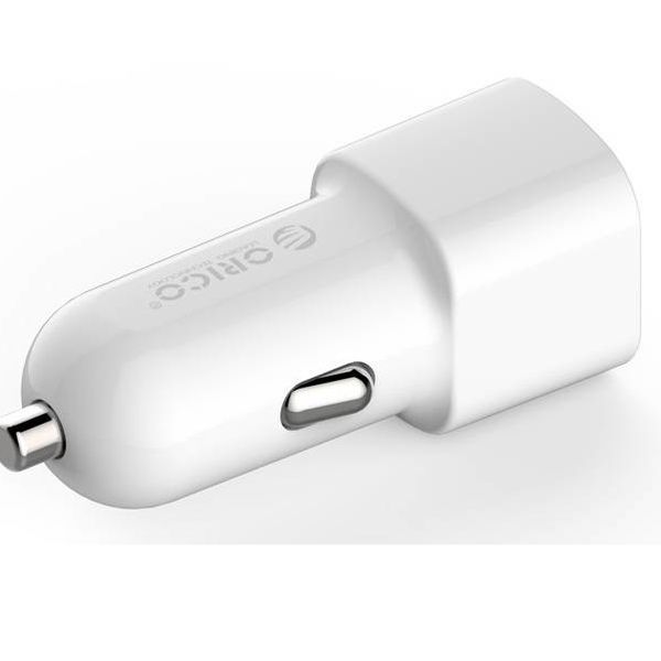 Orico 2 poort USB autolader 12V/24V 3.4A max 17W met Intelligent IC - Wit