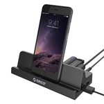 Orico USB3.0 4 Poorten Universeel Docking Station Mobiel & Tablet met 1 Meter USB 3.0 Kabel - Zwart