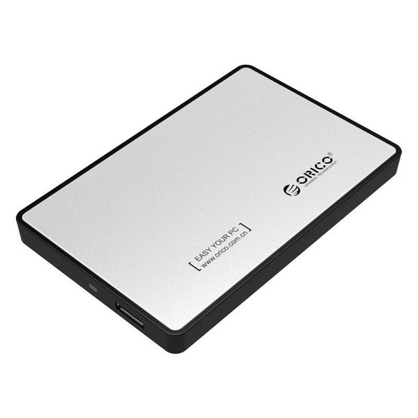 Orico Festplattengehäuse 2,5 Zoll / Metall und Kunststoff / HDD / SSD / USB3.0 / Silber