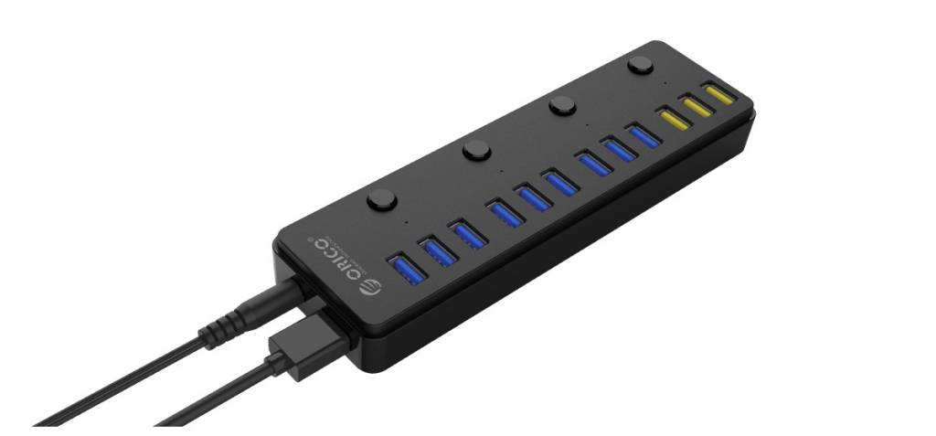 Hub USB-C, Connect2QiCharge, chargement ss fil, multiport, 12 ports