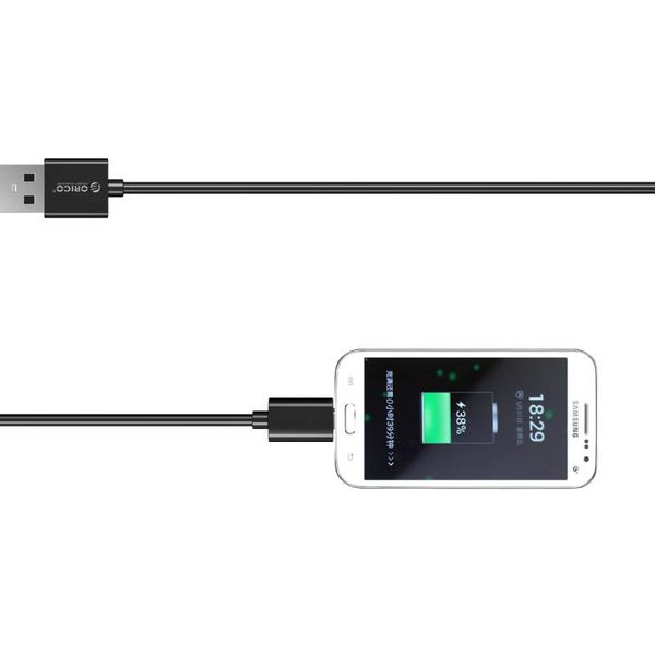 Orico Micro USB oplaadkabel Fast Charge en data kabel - 1 meter zwart