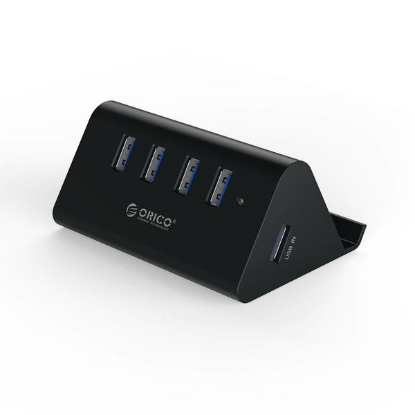 Orico 4 poort USB3.0 HUB smartphone en tablet houder - Zwart