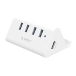 Orico USB3.0 hub / telefoon en tablet houder - 4x USB - Wit