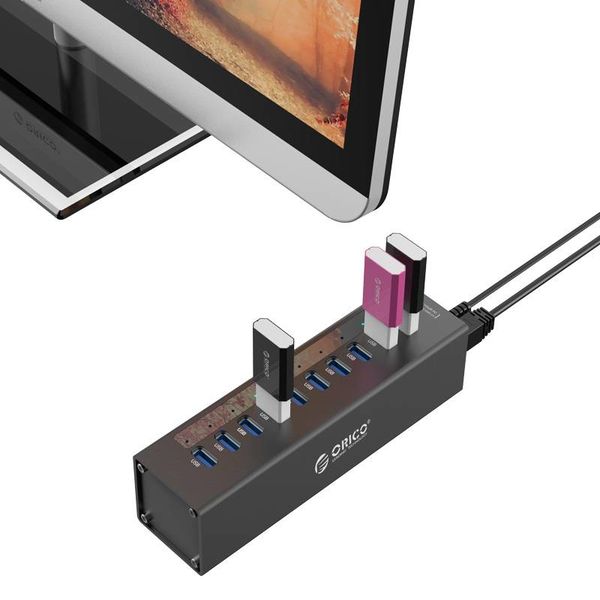 Orico 10 Poort USB 3.0 HUB met 12V stroom adapter