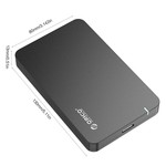 Orico Harde Schijf Behuizing 2,5 inch - HDD/SSD - USB3.0 - 5Gbps - UASP - ABS Kunststof - Zwart