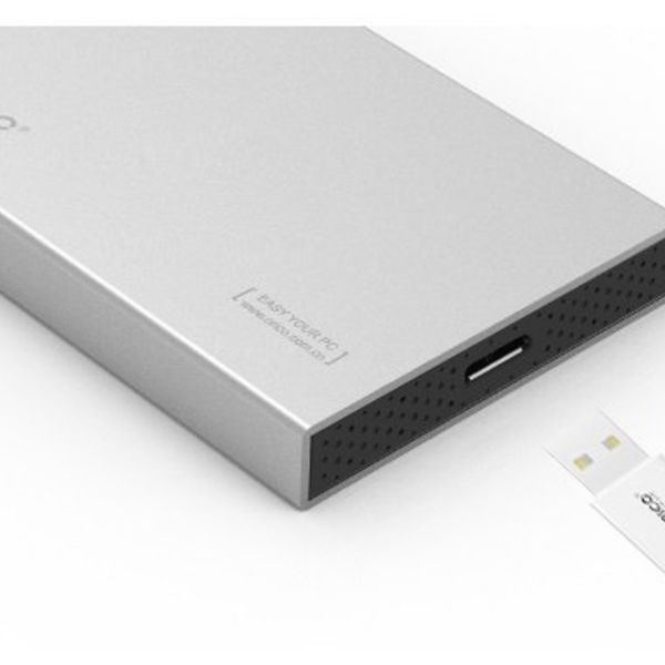 Orico 2.5 inch harde schijf behuizing - aluminium - schroeven - SSD/HDD - USB3.0 - zilver