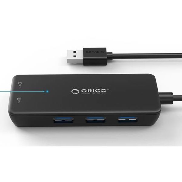 Orico USB3.0 Hub type A / 3 port / Card reader SD / MF / Black