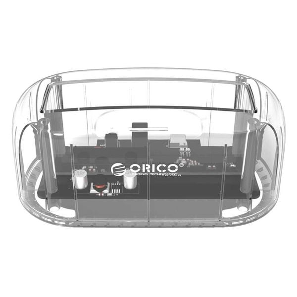 Orico Transparent Docking Station with Type-C connection for 2.5 or 3.5 inch Hard Drive - USB3.0 - 5Gbps -HDD / SSD - SATA