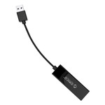Orico USB 3.0 Typ A auf Gigabit-Ethernet-Adapter - 10/100 / 1000 Mbps - 13cm Kabel - Schwarz