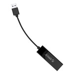 Orico USB3.0 Type-A naar Ethernet Gigabit Adapter - 10/100/1000Mbps - 13CM Kabel - Zwart