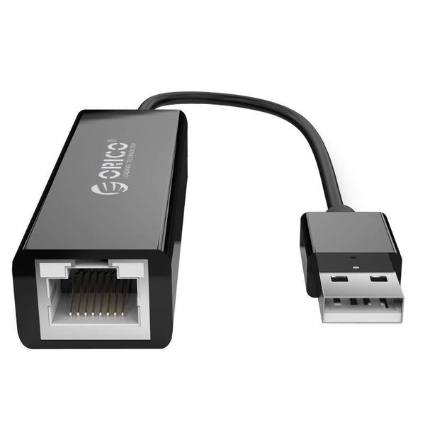 Orico USB3.0 Type-A to Ethernet Gigabit Adapter - 10/100 / 1000Mbps - 13CM Cable - Black