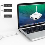 Orico Mini DisplayPort vers HDMI, adaptateur DVI et VGA - 4K - 17 cm - Blanc