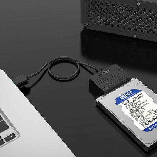 Orico Hard Drive Adapter USB3.0 zu SATA III - 2,5-Zoll-HDD / SSD - 5 Gbps - UASP - Kabellänge 30 cm - schwarz