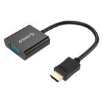 Orico HDMI A to VGA Adapter - Full HD - Gold-Plated - 17 cm - Black