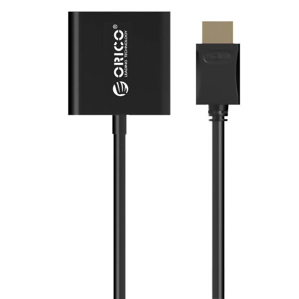Orico Un adaptateur HDMI vers VGA - Full HD - plaqué or - 17 cm - noir