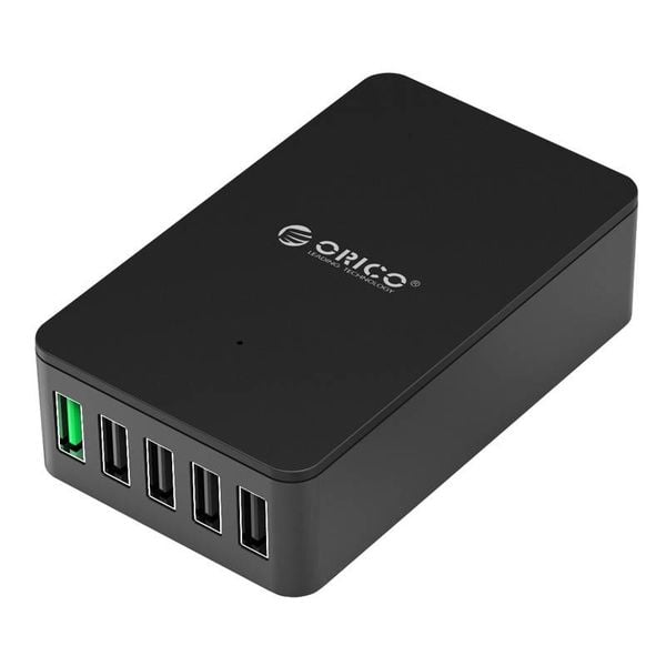 Orico bureaulader met Quick Charge 2.0 met vijf USB-laadpoorten – 2.4A per poort – tot 40W - zwart