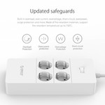 Orico multiprise avec quatre prises et cinq ports de charge USB - 4000W - Incl. interrupteur marche / arrêt - blanc