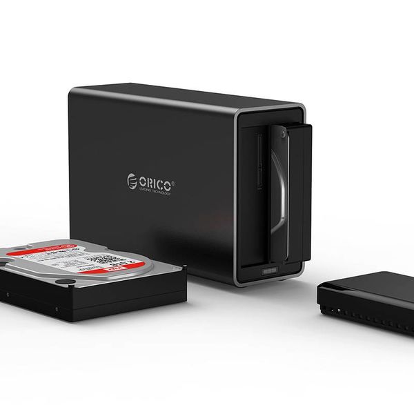 Orico 2 magnétique Bay Type-C Boîtier pour disque dur 3,5 pouces SATA HDD / SSD noir station d'accueil