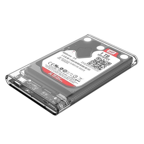 Orico 2,5-Zoll-Festplattengehäuse - Typ C - USB3.0 - SATA III - 5 Gbit / s - UASP - ABS - Transparent