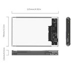 Orico 2,5-Zoll-Festplattengehäuse - Typ C - USB3.0 - SATA III - 5 Gbit / s - UASP - ABS - Transparent