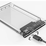 Orico 2.5 Inch Hard Disk Enclosure - Type-C - USB3.0 - SATA III - 5Gbps - UASP - ABS - Transparent