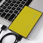 Orico Hard Drive Enclosure 2.5 inch - HDD / SSD - USB3.0 - Metal & Plastic - Yellow