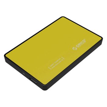 Orico Boîtier pour disque dur 2,5 pouces - HDD / SSD - USB3.0 - métal et en plastique - Jaune