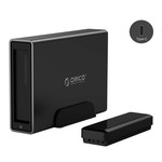 Orico Soft Closing Type-C Hard Drive Enclosure - 3.5 inch SATA HDD / SDD Docking Station - black