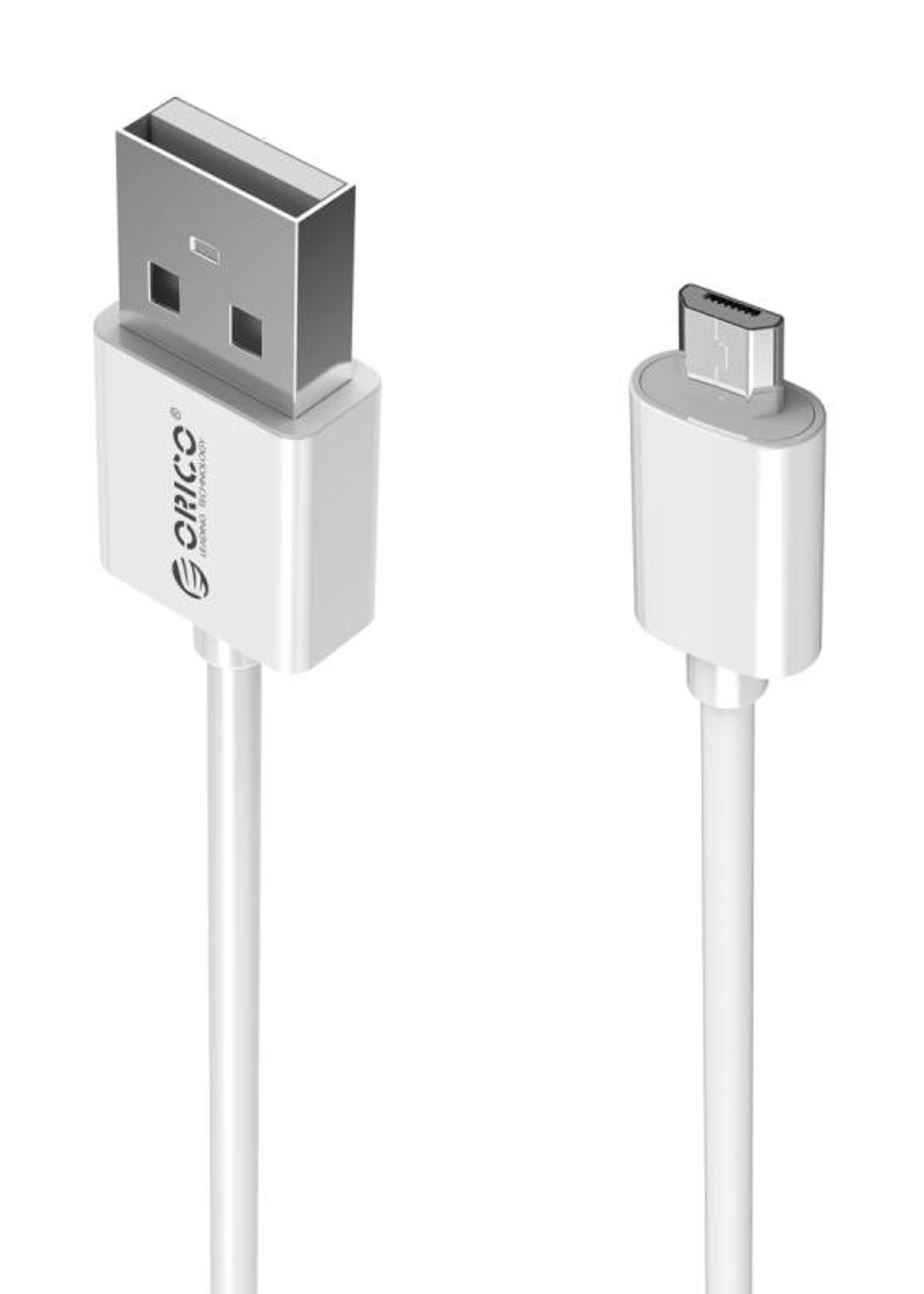 Orico 2 Meter Extra Long Charging Cable - 3 Amps - Fast Charge - Data transfer - Micro USB - White