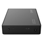 Orico 3.5 inch Hard Disk Enclosure - Type-C connection - SATA III - USB3.0 - 5Gbps - HDD / SSD - incl. Type-C to Type-A data cable - Incl. Power Adapter - Matt Black