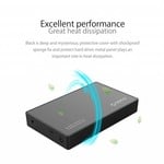 Orico 3.5 inch Hard Disk Enclosure - Type-C connection - SATA III - USB3.0 - 5Gbps - HDD / SSD - incl. Type-C to Type-A data cable - Incl. Power Adapter - Matt Black