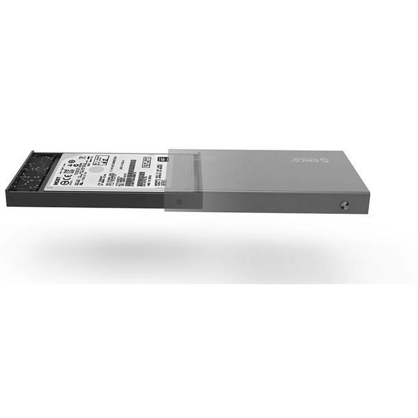 Orico Aluminium 2.5 inch Harde Schijf Behuizing - HHD/SSD - USB3.0 - 5Gbps - SATA III - VIA-chip - Incl. Schroeven & Schroevendraaier - Donkergrijs