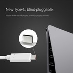 Orico Adaptateur aluminium Type-C vers HDMI - 4K Ultra HD - pour MacBook, Mi NoteBook Air, Huawei MateBook et Lenovo YOGA - Style Mac - Câble 15CM - Argent