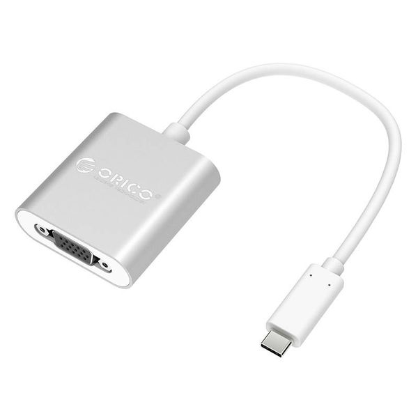 Orico Aluminium Typ-C-zu-VGA-Adapter - Full HD - für MacBook Air Mi Notebook-, Huawei-Mate Facebook- und Lenovo YOGA - Mac Style - 15CM Kabel - Silber