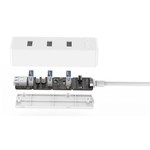 Orico USB3.0-Hub mit vier Typ-A-Ports - 5 Gbps - 30CM USB3.0-Datenkabel - für Windows, Linux und Mac OS - White