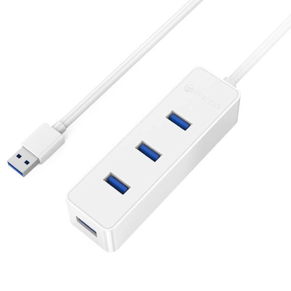 Orico USB3.0 hub with 4 type-A ports - 5Gbps - 30CM USB3.0 Data cable - for Windows, Linux and Mac OS - White