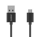 Orico 2 mètres Extra Long câble de charge - 3 Amp - Charge rapide - Transfert de données - Micro USB - Noir