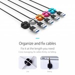 Orico Five multifunctional cable clips in various colors - 3M cables up to 5mm thick - cable management