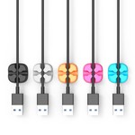 Orico Five multifunctional cable clips in various colors - 3M cables up to 5mm thick - cable management