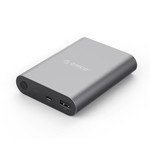 Orico Banque d'alimentation en aluminium 10400mAh - Charge rapide 2.0 - Indicateur LED - Puce intelligente - 36W - Gris ciel